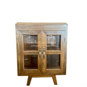 GL02 ตู้โชว์ไม้สักไซส์จิ๋ว