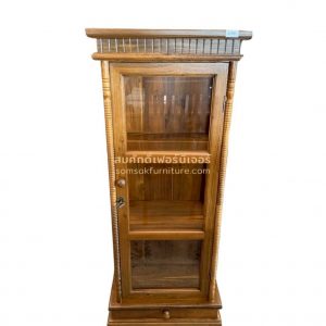GL03 ตู้โชว์ไม้สักไซส์เล็ก
